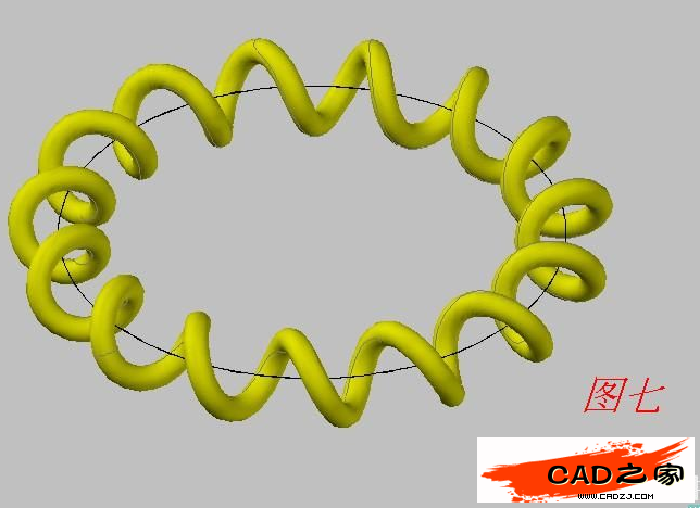 AutoCAD 2008三維教程:環形彈簧及弧線彈簧的幾種畫法_中國教程網