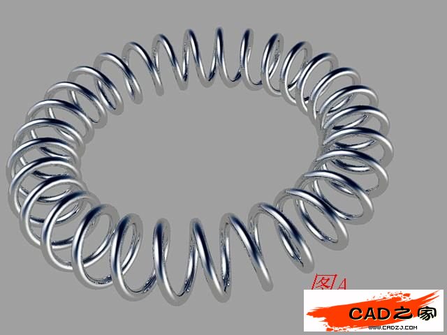 AutoCAD 2008三維教程:環(huán)形彈簧及弧線彈簧的幾種畫法_中國教程網(wǎng)