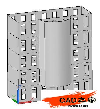 AutoCAD 2011新功能教程：曲面命令創建樓房_中國教程網
