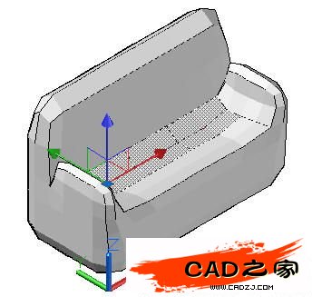 AutoCAD教程：運(yùn)用長(zhǎng)方體網(wǎng)格拉伸制作雙人和多人沙發(fā)_中國(guó)教程網(wǎng)