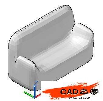 AutoCAD教程：運(yùn)用長(zhǎng)方體網(wǎng)格拉伸制作雙人和多人沙發(fā)_中國(guó)教程網(wǎng)