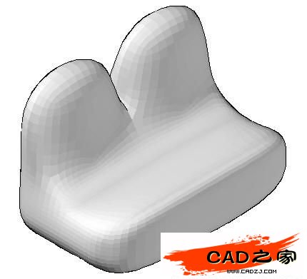 AutoCAD教程：運(yùn)用長(zhǎng)方體網(wǎng)格拉伸制作雙人和多人沙發(fā)_中國(guó)教程網(wǎng)