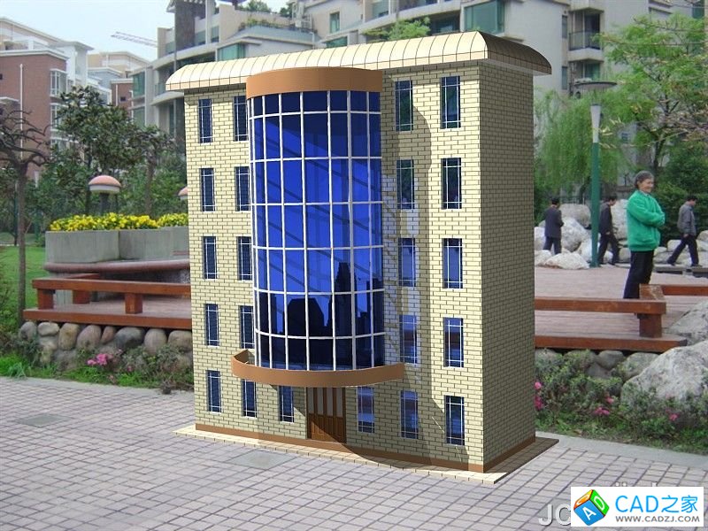 AutoCAD2011曲面命令創建樓房_天極設計在線整理