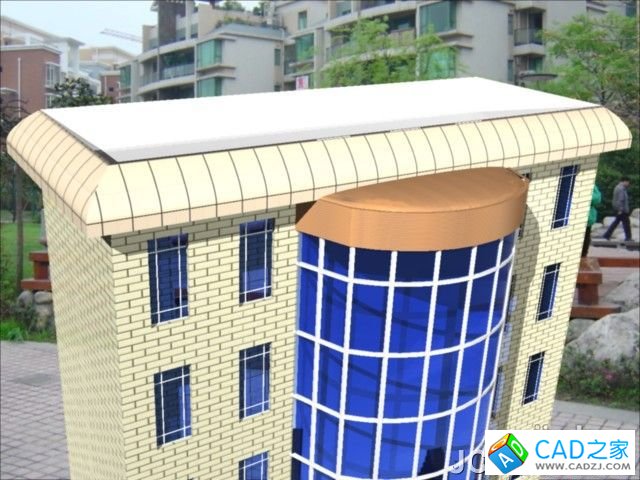 AutoCAD2011曲面命令創建樓房_天極設計在線整理