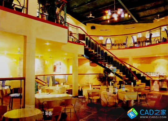 咖啡廳cad平面設計圖紙免費下載