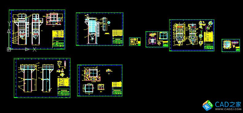 BH-CS-袋濾除塵器全套CAD圖紙