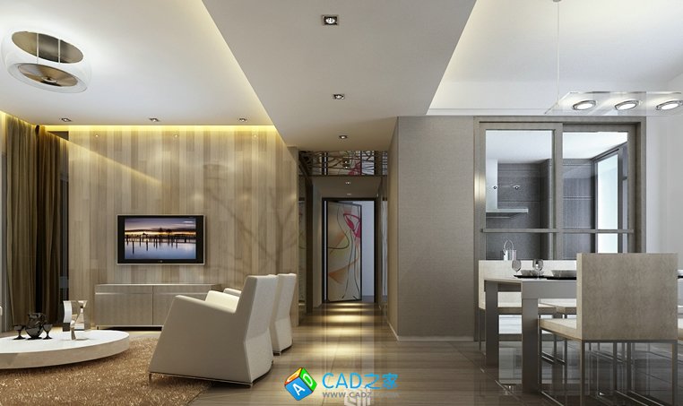 現代簡約風格家裝設計完整施工圖及高清效果圖