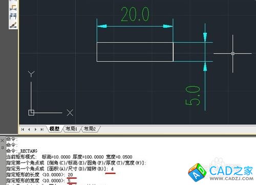 CAD命令的使用之圖文解說：[5]矩形