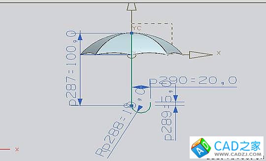 UG建模之雨傘 UG建模之雨傘