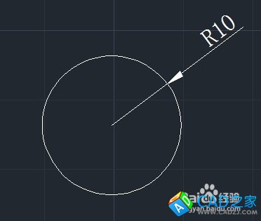 cad教程之標注命令：[5]半徑標注