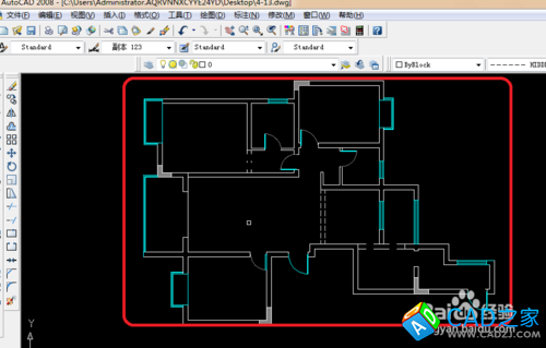 cad 2008自學教程：[23]cad 2008梁和門的表示
