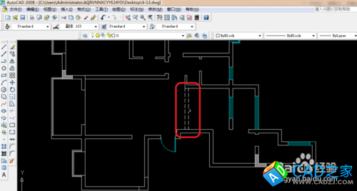 cad 2008自學教程：[23]cad 2008梁和門的表示
