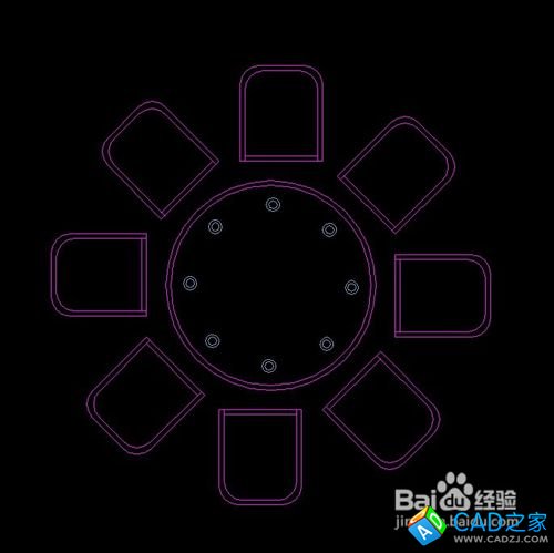 CAD怎么畫圓形餐桌