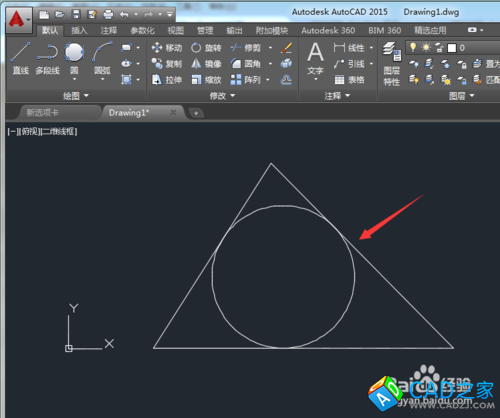 CAD教程：[18]CAD2015三邊相切圓繪制技巧