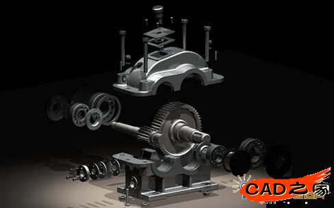 裝配后渲染后的爆炸視圖