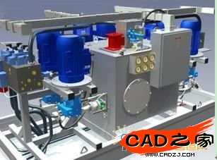 水閘發電機的三維設計圖