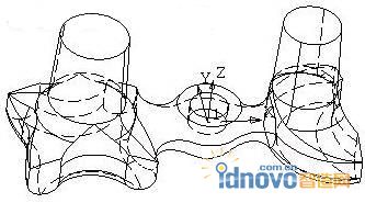 雙塔通道的零件模型