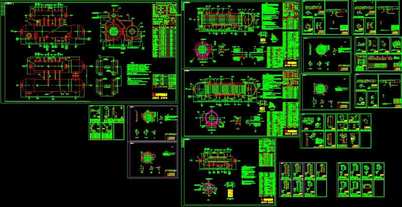 火管式廢熱鍋爐設計院全套圖紙54張2