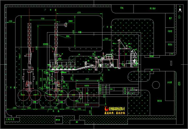 2×50萬噸水泥粉磨站平面布置總圖